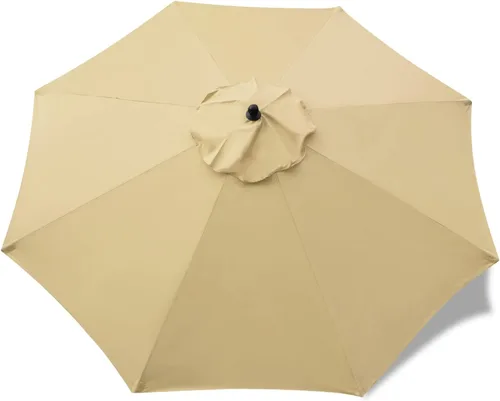 Miniatura 5 de Sombrilla de repuesto Sunnyglade de 9 pies para patio, toldo de mercado para exteriores con 8 varillas Canela