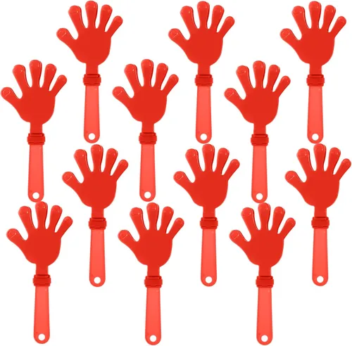 Miniatura 9 de 12 pinzas de mano negras de 7.5 pulgadas, que hacen ruido, regalos de fiesta, plástico para eventos deportivos, alegrías, baile, baloncesto, fútbol