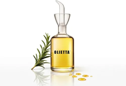 Olietta Dispensador de Aceite de Oliva Botella de Vidrio Borosilicato - 4.2 oz 125ml Dispensador Antigoteo - Vertedor a Prueba de Fugas Rociador de