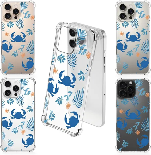 Miniatura 3 de Funda transparente con estampado de cangrejo azul para iPhone 7 Plus/8 Plus, TPU suave y flexible, de cuerpo completo, a prueba de golpes, para Rana