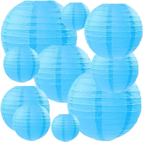 Miniatura 10 de Linterna de papel redonda plegable reutilizable, estilo chino/japonés, colgante, cubierta de lámpara para jardín, fiesta de cumpleaños, suministros