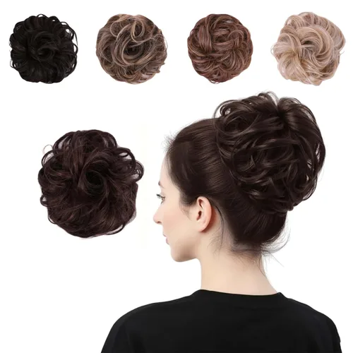 Miniatura 12 de Juvabun Messy Bun 2.0 - Extensión de cabello de moño desordenado de color gris claro, suave y ligero, para mujer, uso diario Gris claro 2.0