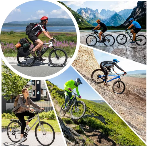 Miniatura 6 de BUCKLOS Juego de frenos de disco hidráulicos MTB, bicicleta de montaña, delantera izquierda, 31.496 in, derecha, trasera, 57.087 in, palanca