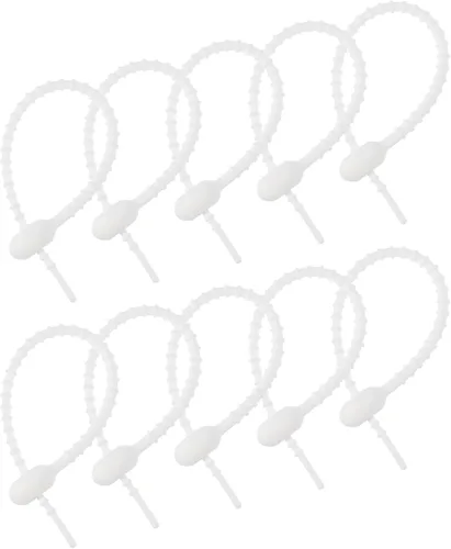 Miniatura 15 de MECCANIXITY Paquete de 30 bridas de silicona reutilizables de 6 pulgadas para el hogar, oficina, cocina, organizador de bolsas de alimentos, gestión