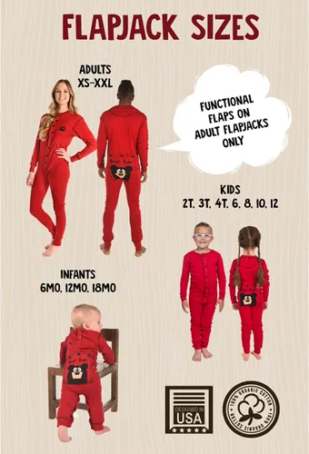 Miniatura 24 de Lazy One - Pijamas navideñas a juego con solapa trasera; para perros, bebés, niños, adolescentes y adultos