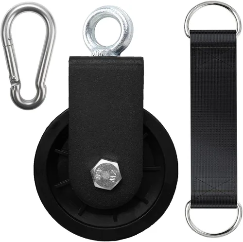 Polea de cable de rotación de 360 grados, silenciosa, inoxidable, 3.54 pulgadas, 330 libras, carga de trabajo para equipo de gimnasio, tendedero