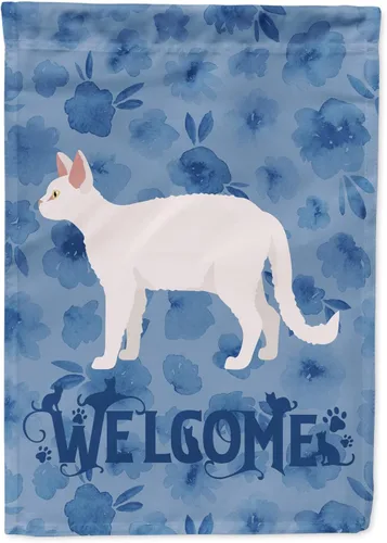 Miniatura 110 de Caroline's Treasures CK4813CHF - Bandera de bienvenida con gato abisinio azul, manga grande, para porche, para colgar en la pared, poliéster