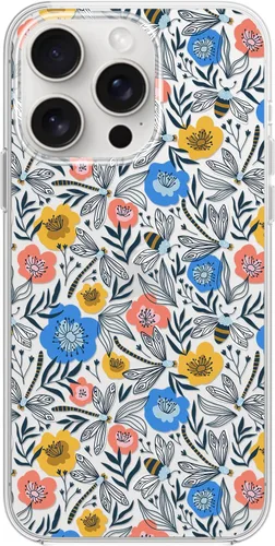 Miniatura 18 de Blingy's Funda para iPhone 15 Pro, lindo estilo de gato con patrón de flor de cerezo divertido diseño de animales de dibujos animados, funda Gato