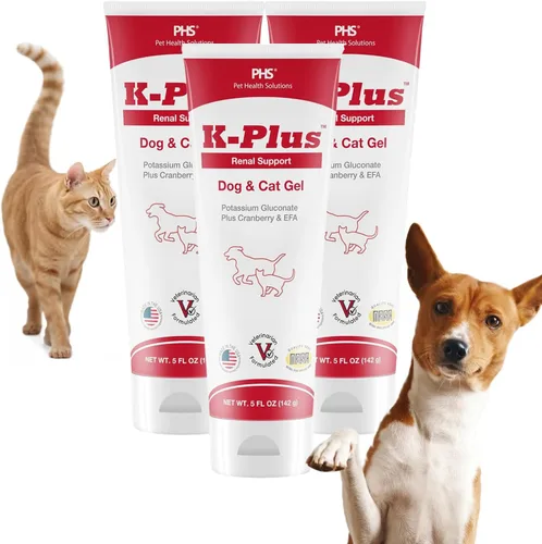 Miniatura 14 de K-Plus - Gel renal de gluconato de potasio más arándano y EPA para perros y gatos, suplemento renal aprobado por veterinarios, apoya el equilibrio