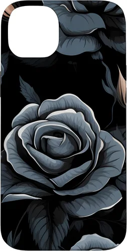 Miniatura 15 de Black Rose Floral Flower Case for iPhone 16