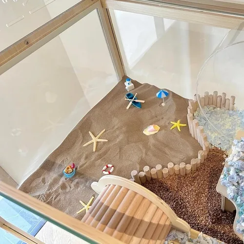 Miniatura 6 de DR.DUDU Arena de baño para hámster, 2.8 libras, libre de polvo, arena del desierto o arena para orinal para hámster, chinchillas, jerbo, ratones