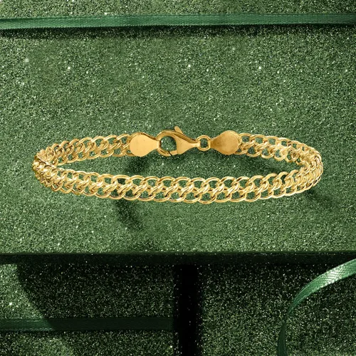 Miniatura 4 de Ross-Simons Italian 18kt Yellow Gold Flat-Link Chain Bracelet