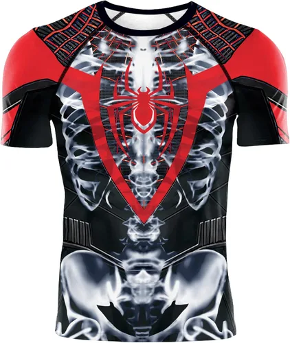 Miniatura 2 de Rcimuue Camisa de compresión para hombre camiseta de compresión con impresión 3D camiseta de manga larga para correr fitness secado rápido