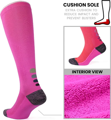 Miniatura 12 de GoWith Compression Socks for Men & Women, Cushioned 20-30 mmHg Graduated Compression Running Socks, Athletic Knee High Socks