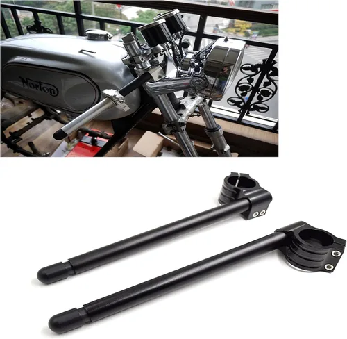 Miniatura 11 de Φ43mm clip ons manillar apto para motocicleta tenedor tubo Φ43mm, cafe racer construir clip en barras Φ 7/8 "CNC aluminio mecanizado