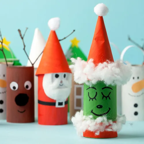 Miniatura 7 de Henoyso Paquete de 100 tubos de cartón para manualidades, rollos gruesos de papel higiénico vacíos para niños, proyectos de aula, manualidades