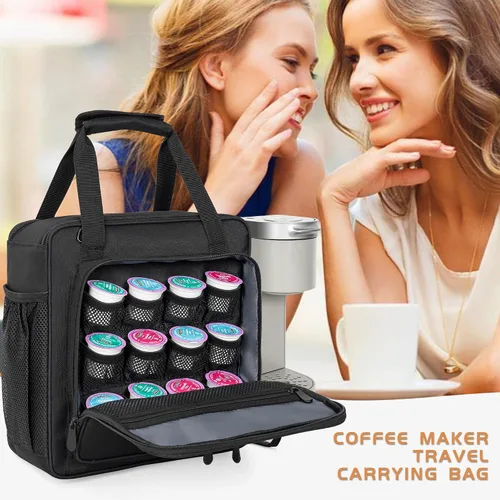Miniatura 6 de Bolsa de transporte OUUTMEE para cafetera compatible con Keurig K-Mini o K-Mini Plus, bolsa de almacenamiento portátil para cafetera de una sola