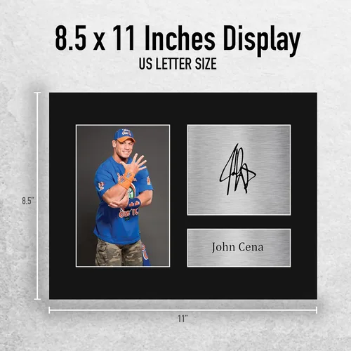 Miniatura 2 de HWC Trading - Imagen impresa y autografiada de John Cena, regalo para fanáticos de recuerdos de WWE y WWF, tamaño Carta EE. UU Carta estadounidense