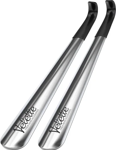 Velette Metal Shoe Horn - Shoe Horns for Seniors, Men, Women and Kids - Shoehorn Helper for Boots and Shoes
