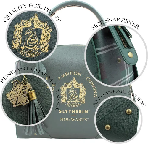 Miniatura 5 de Harry Potter - Bolso de mano de diseñador Hogwarts Houses para mujer con asa superior