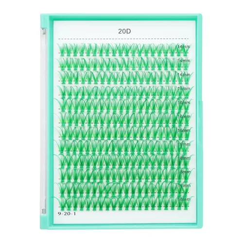 Miniatura 28 de Bodermincer - Bandeja grande de 240 pestañas de rizo D de 0.3 a 0.8 pulgadas (8 a 20 mm) para elegir, pestañas postizas individual para maquillaje