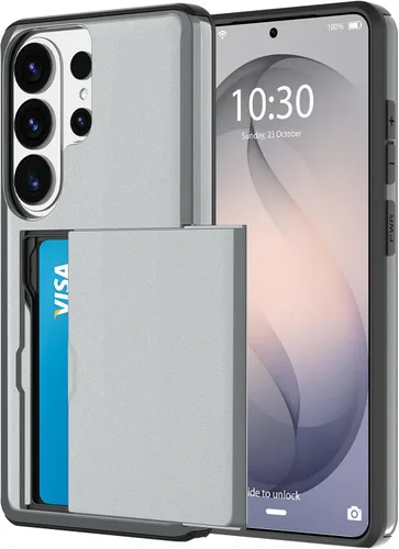 Miniatura 9 de Funda tipo cartera para Samsung Galaxy S22 Ultra con 4 ranuras para tarjetas de crédito a prueba de golpes, funda híbrida de protección reforzada