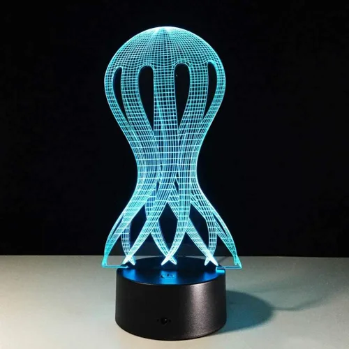 Miniatura 2 de Luz de medusa de pulpo, luz nocturna creativa USB 3D, lámpara de mesa para dormir, iluminación decorativa