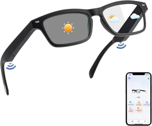 Miniatura 15 de Lentes inteligentes Al 2026 para hombres y mujeres, lentes de traducción Bluetooth con 164 idiomas, lente de cambio de color, música y llamadas