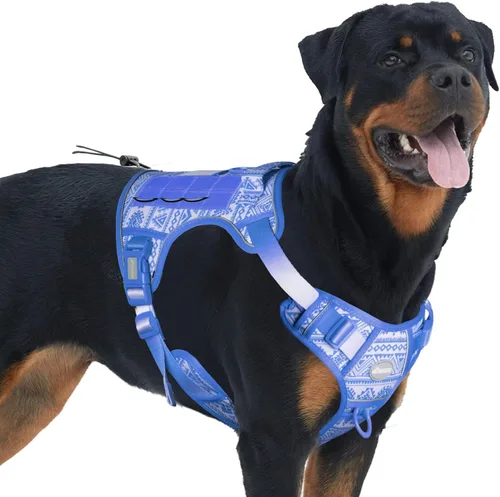 Miniatura 28 de Auroth - Arnés táctico para perros pequeños y medianos, sin tirones, arnés ajustable para mascotas, reflectante, K9, entrenamiento, trabajo, de Gris