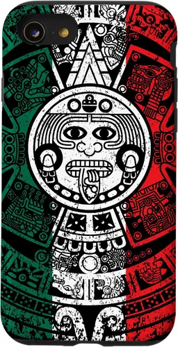 Miniatura 17 de Funda de la bandera de México con calendario azteca maya para iPhone 11