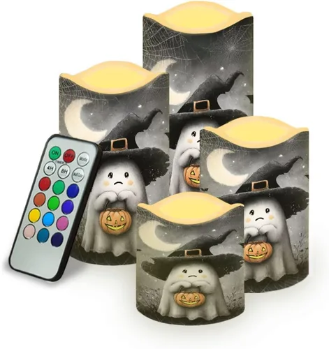 Miniatura 11 de Jeiento American Flag Flameless Candles 4 Pack 4th of July Home Decoration Flower American Flag LED Candles Battery Operated with Timer Remote