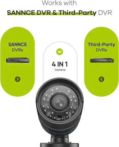 Miniatura 3 de SANNCE Cámara de seguridad 1080P AHD/TVI/CVI/CVBS Cámara CCTV 4 en 1 IP66 resistente a la intemperie CCTV analógica cámara bala de vigilancia