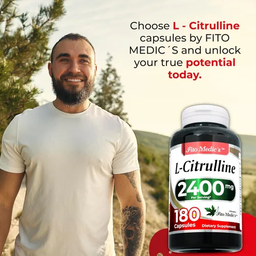 Miniatura 4 de FITO MEDIC'S Laboratorio L citrulina 180 cápsulas 2400 mg L citrulina Cápsulas Ultra alta absorción.