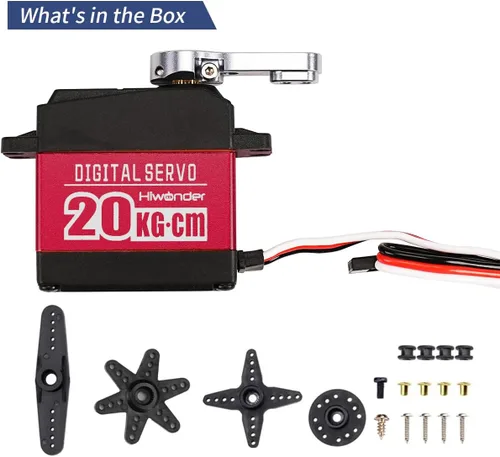 Miniatura 8 de Hiwonder Engranaje completo del metal del motor servo de Digitaces del alto esfuerzo de torsión de 44.1 lbs, impermeable de la caja del metal