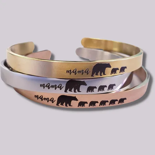 Miniatura 2 de Mama Bear Cuff Bracelet Mother's Day Gift