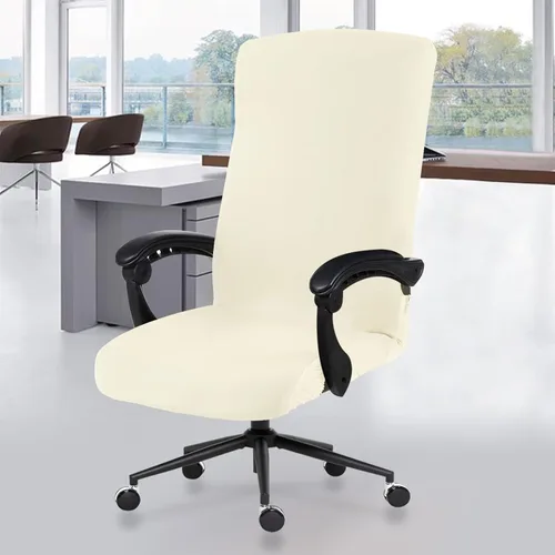 Miniatura 18 de Fundas elásticas para asiento de silla de oficina de escritorio - Funda universal de spandex para silla de computadora - Fundas removibles lavables