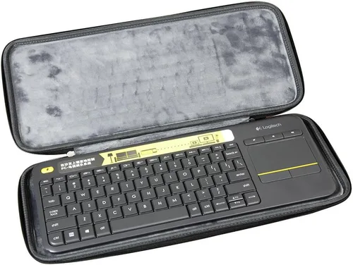 Funda de viaje rígida Hermitshell EVA para teclado táctil inalámbrico Logitech K400 920-007119 Plus Negro