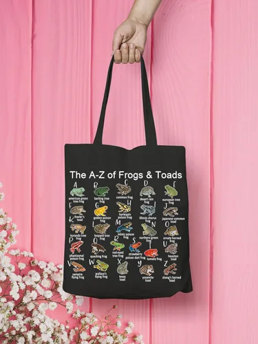 Miniatura 3 de VAMSII Bolso de mano con diseño de rana y sapo, bolsa estética para mujeres y niñas de la A-Z of Frogs & Toads