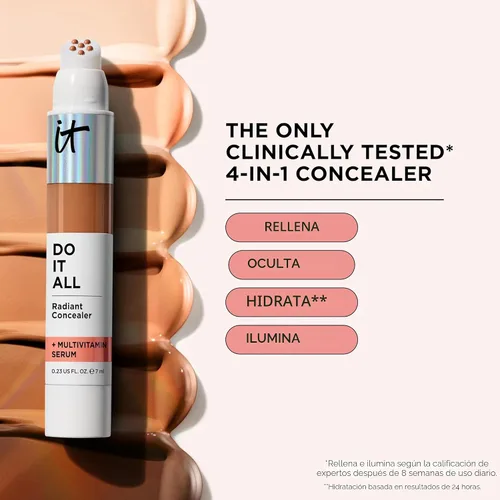 Miniatura 6 de IT Cosmetics Do It All Radiant Corrector - Corrector de maquillaje - Hidrata e ilumina - Cobertura media sin arrugas y acabado radiante - 120 Fair