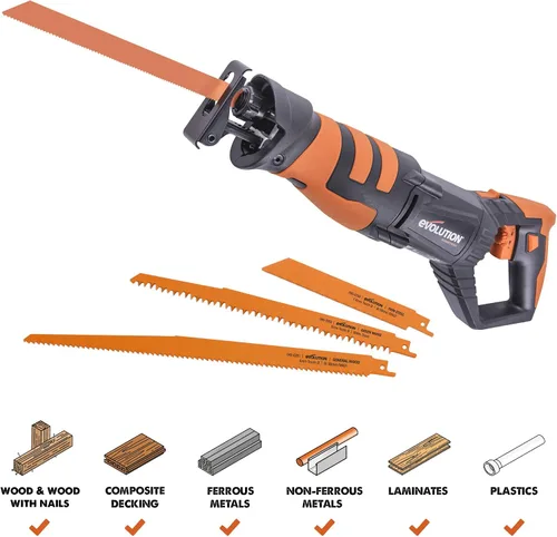 Miniatura 2 de Evolution Power Tools R230RCP - Sierra de vaivén con 4 cuchillas