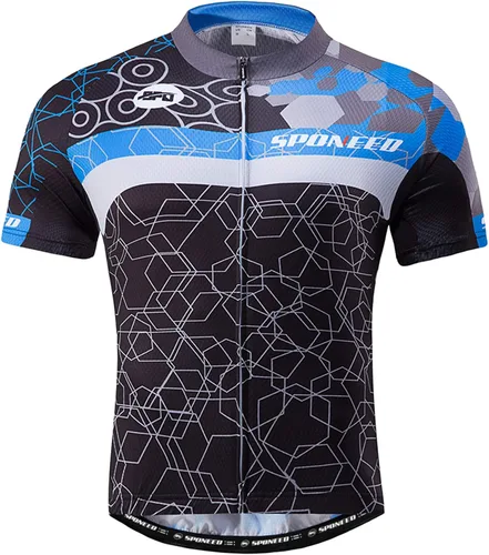 Miniatura 35 de sponeed - Jerséis de ciclismo para hombre, tops, camisas de ciclismo, manga corta, atuendo de ciclismo, chaqueta de ciclismo de cierre completo