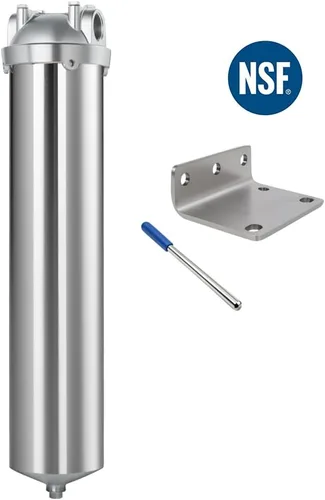 Miniatura 2 de NSF - Carcasa de filtro de acero inoxidable para cartucho de filtro, carcasa de filtro de agua para purificación de agua de toda la casa de acero