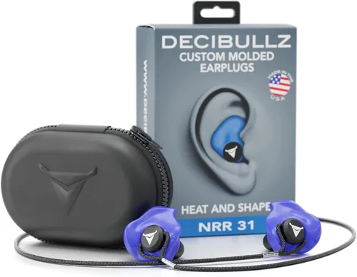 Decibullz Paquete Pro Pack de tapones para los oídos moldeados personalizados (azul)