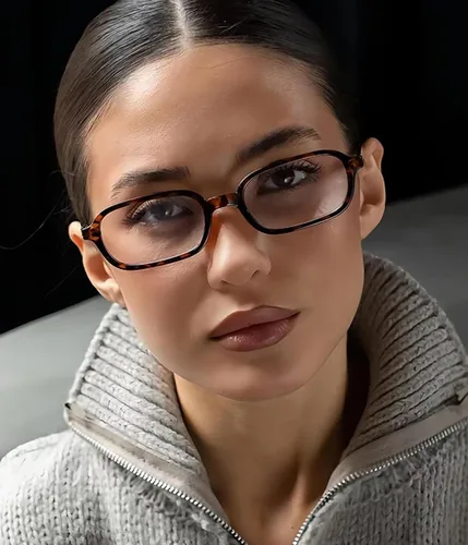 Miniatura 3 de Gafas rectangulares para mujeres y hombres, de los años 90, con marco cuadrado pequeño, lentes de luz azul, antifatiga ocular