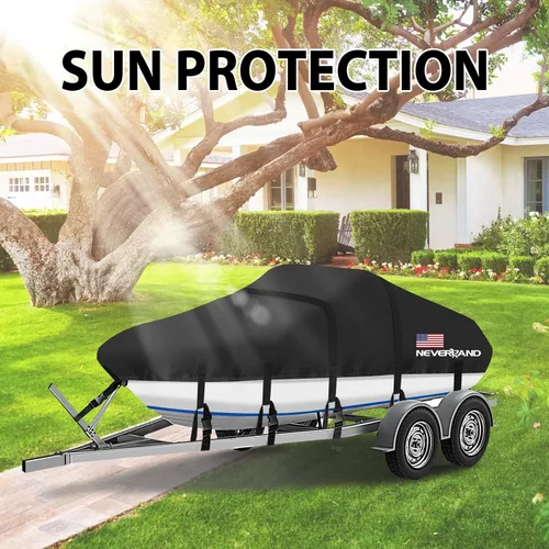 Miniatura 8 de Cubierta para barco 17-19 pies Fundas impermeables para barco Compatibles con bass, V-Hull y Tri-Hull, pesca y esquí, Runabout Bowrider, 17' 18' 19