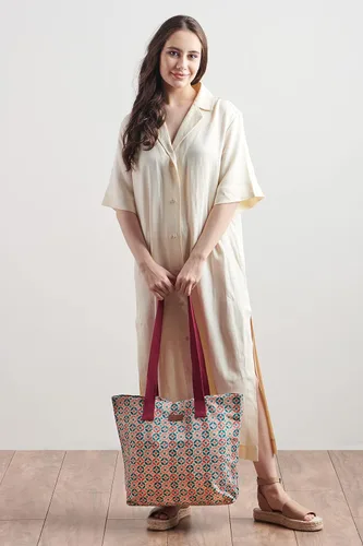Miniatura 7 de Maison d' Hermine - Bolsa de lona de algodón reutilizable para mujeres, con asa para el hombro, bolsas a granel para compras y viajes