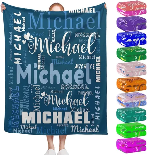 Miniatura 25 de Manta personalizada con nombre para niños, niñas, niños, adultos, hombres y mujeres, mantas personalizadas con nombre, regalos personalizados