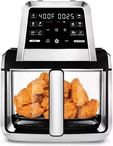 Freidora de aire digital Fry 'N Fold de 7 cuartos de galón, diseño compacto y plegable para un fácil almacenamiento, tecnología FryForce de 360°, 10