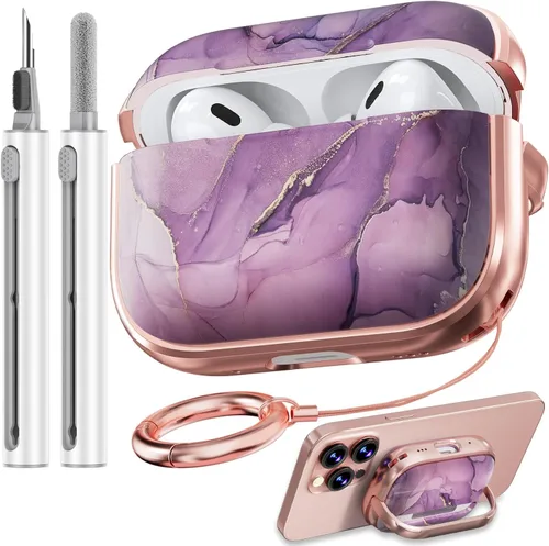 Miniatura 18 de Inesore Funda para AirPods Pro 3 2025 con cerradura, funda transparente floral para mujeres, compatible con Apple Airpods Pro de 3ª