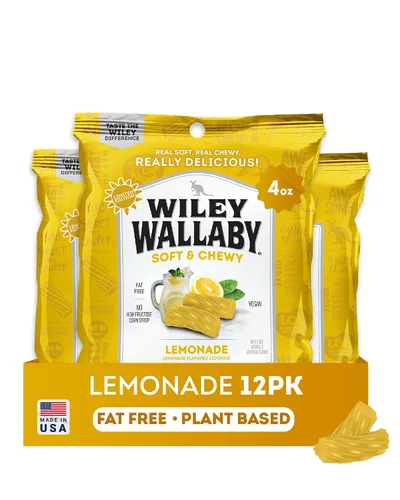 Miniatura 8 de Wiley Wallaby Regaliz australiano, bolsas de 4 onzas, 12 unidades (negro)
